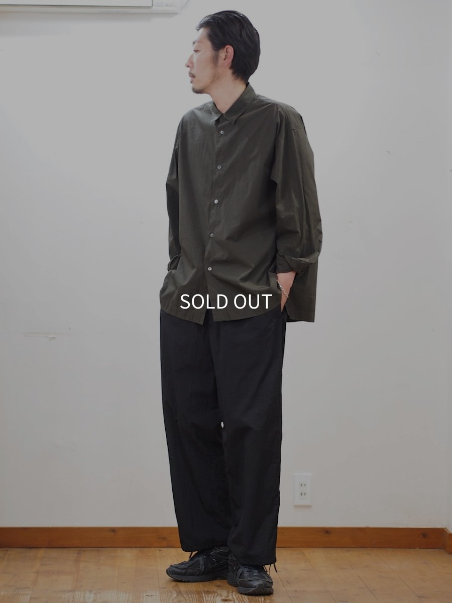 画像9: ATON UTILITY PANTS / HAND DYE NYLON/black (9)