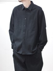画像1: ATON SHIRT JACKET / HARD WASHED COTTON (1)