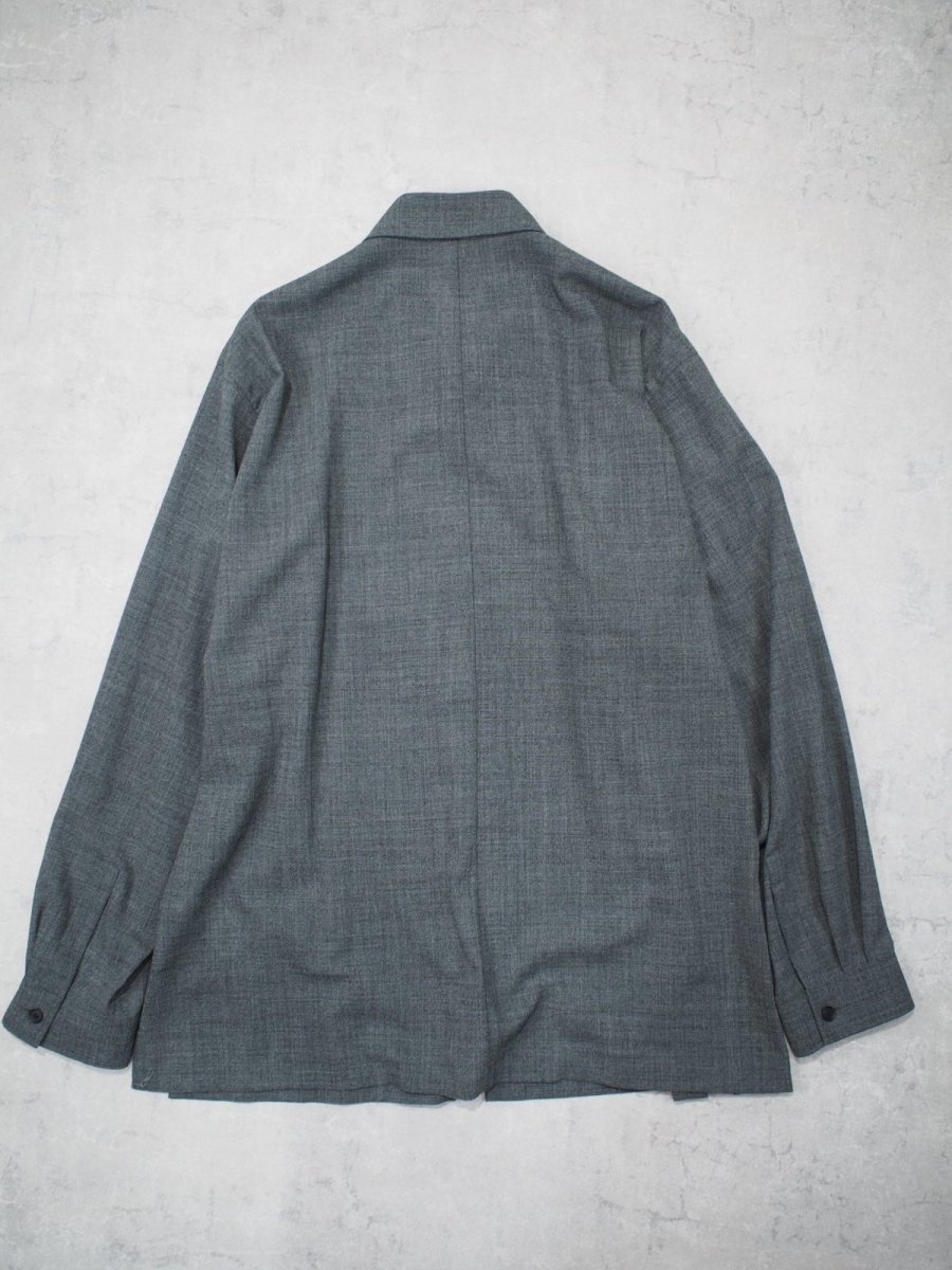 画像4: ATON OVERSIZED SHIRT / TWIST WOOL WASHER (4)