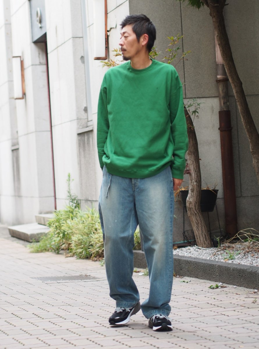 画像7: ATON OVERSIZED SWEAT SHIRT / NATURAL DYED URAKE (7)