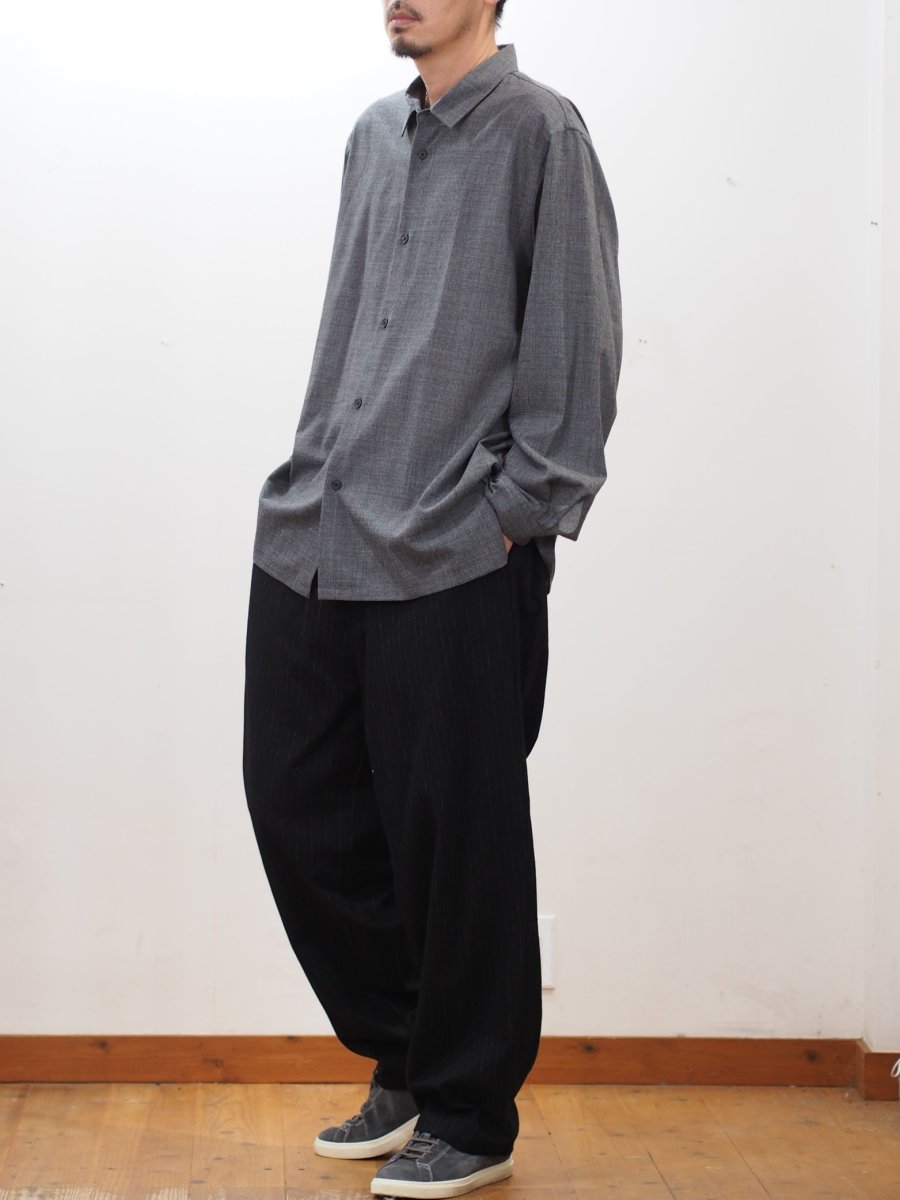 画像7: ATON OVERSIZED SHIRT / TWIST WOOL WASHER (7)
