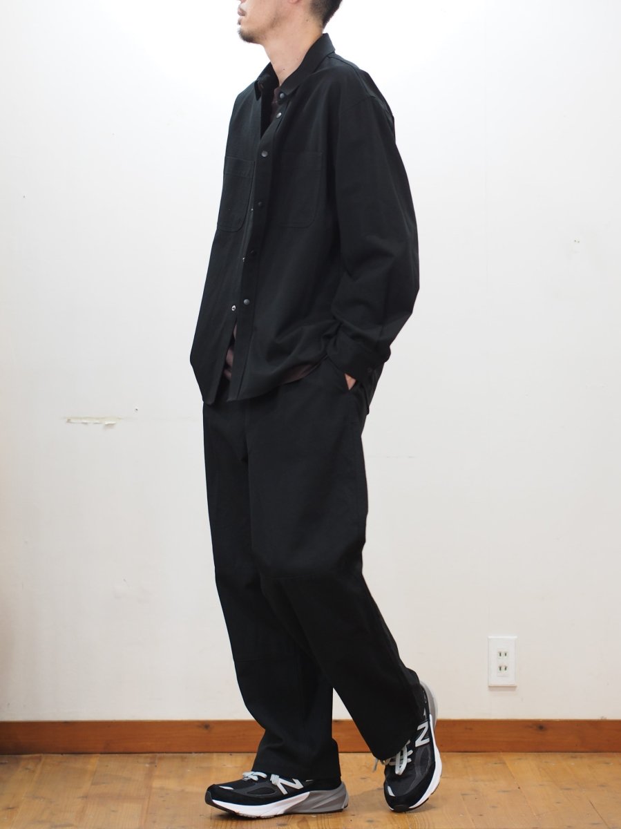 画像8: ATON SHIRT JACKET / HARD WASHED COTTON (8)