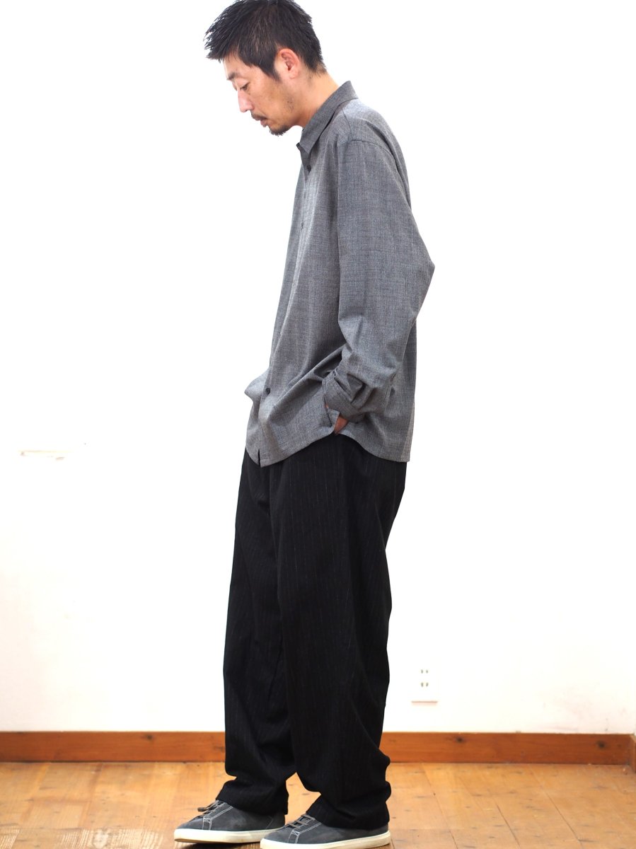 画像5: ATON OVERSIZED SHIRT / TWIST WOOL WASHER (5)