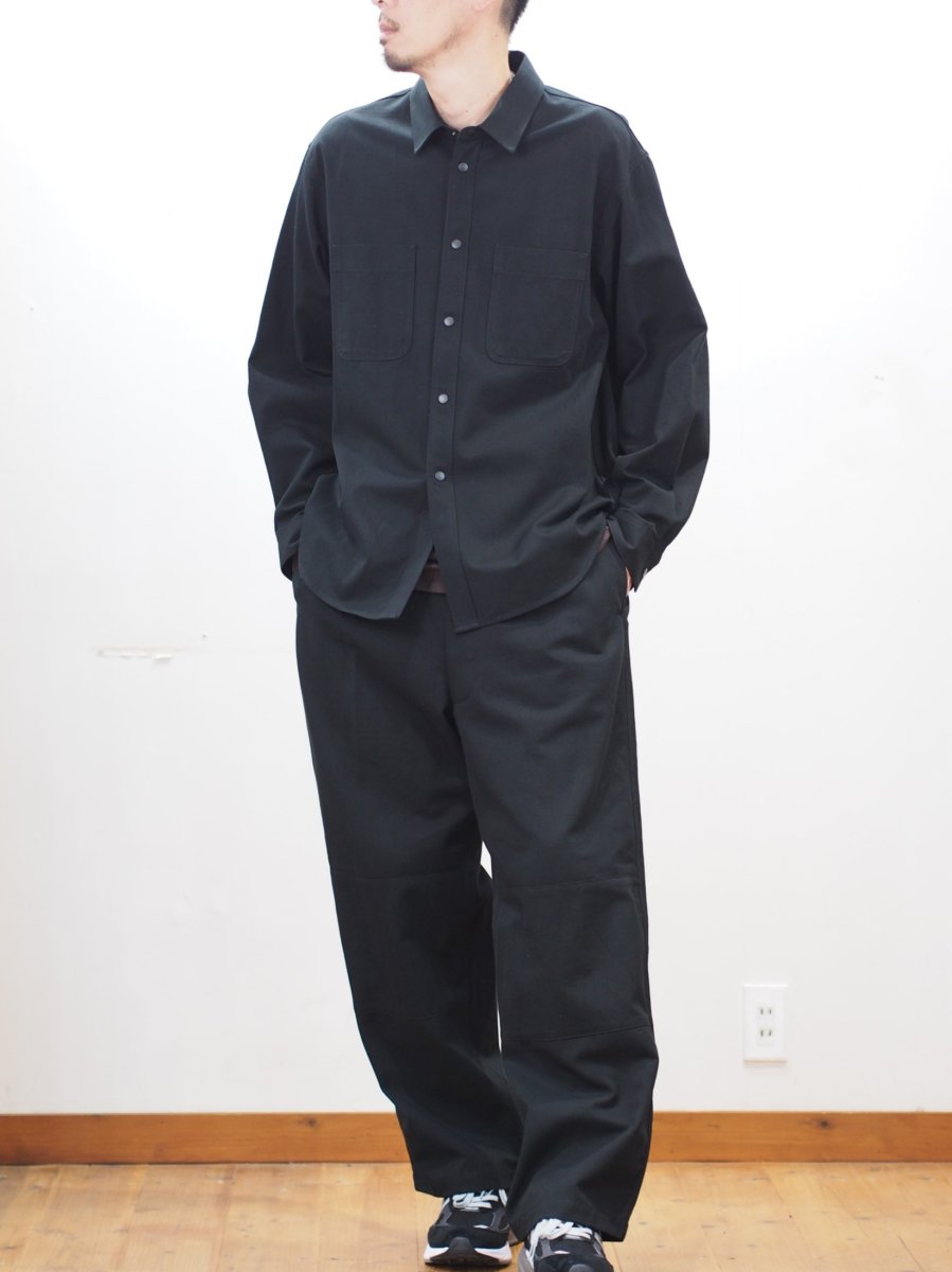 画像5: ATON SHIRT JACKET / HARD WASHED COTTON (5)