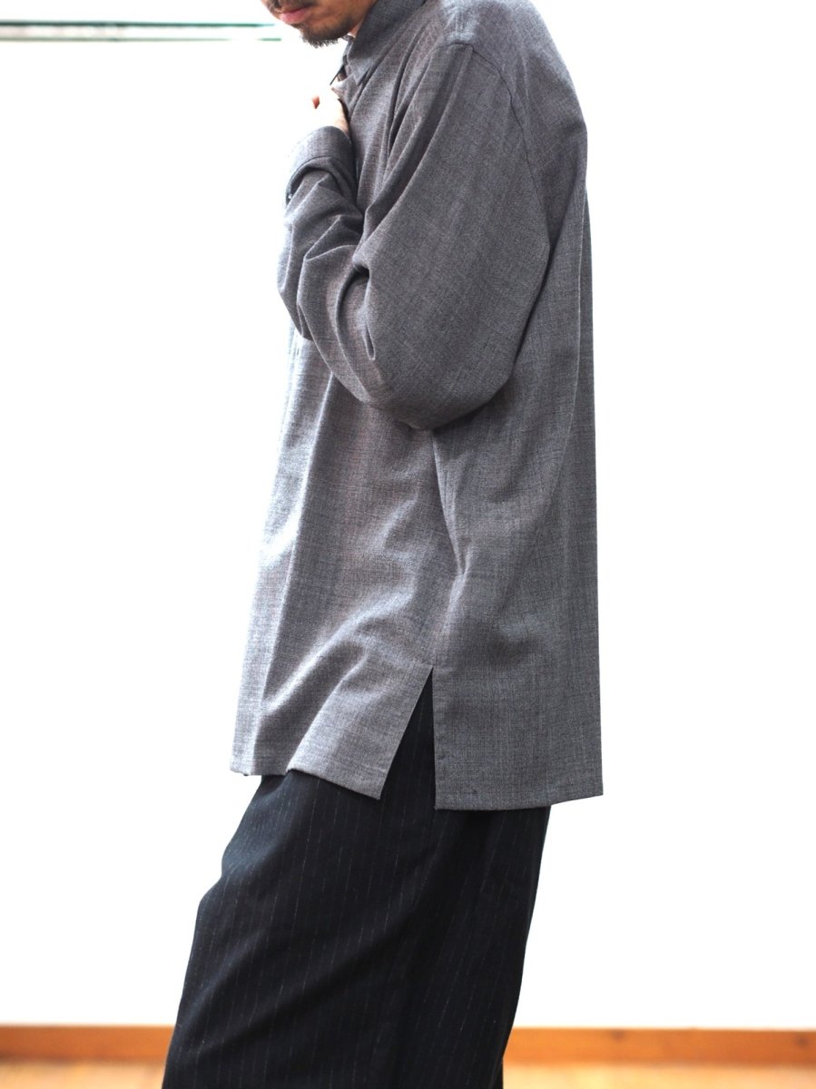 画像11: ATON OVERSIZED SHIRT / TWIST WOOL WASHER (11)