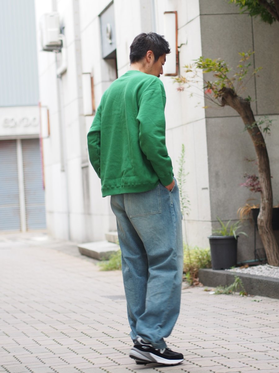 画像8: ATON OVERSIZED SWEAT SHIRT / NATURAL DYED URAKE (8)