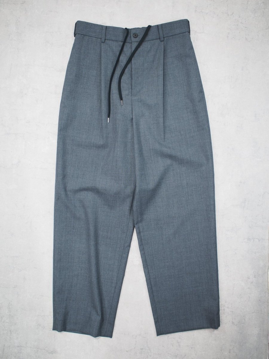 画像1: ATON LOOSE FIT PANTS / WOOL TROPICAL (1)