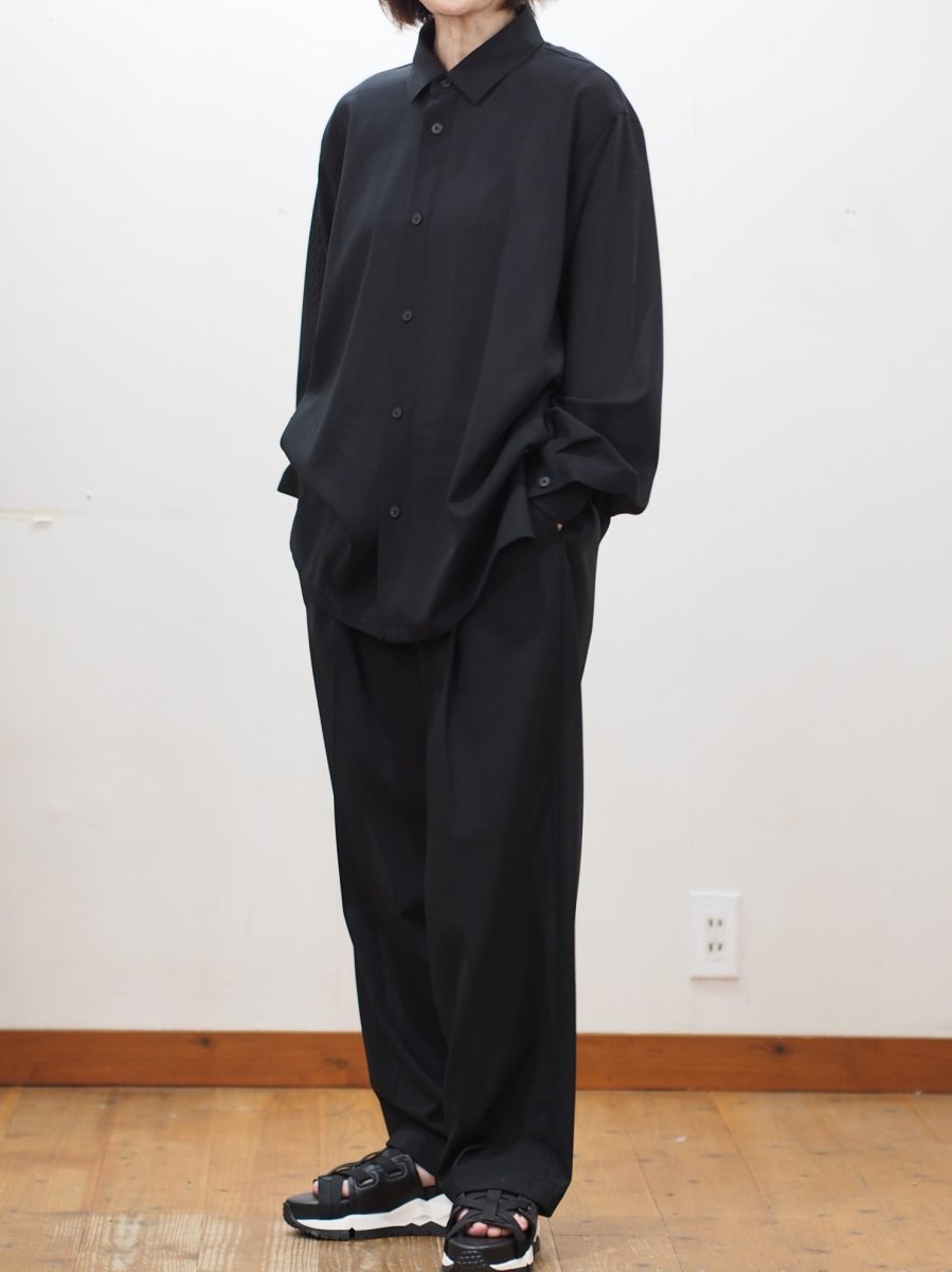 画像8: ATON OVERSIZED SHIRTS / TWIST WOOL TROPICAL (8)