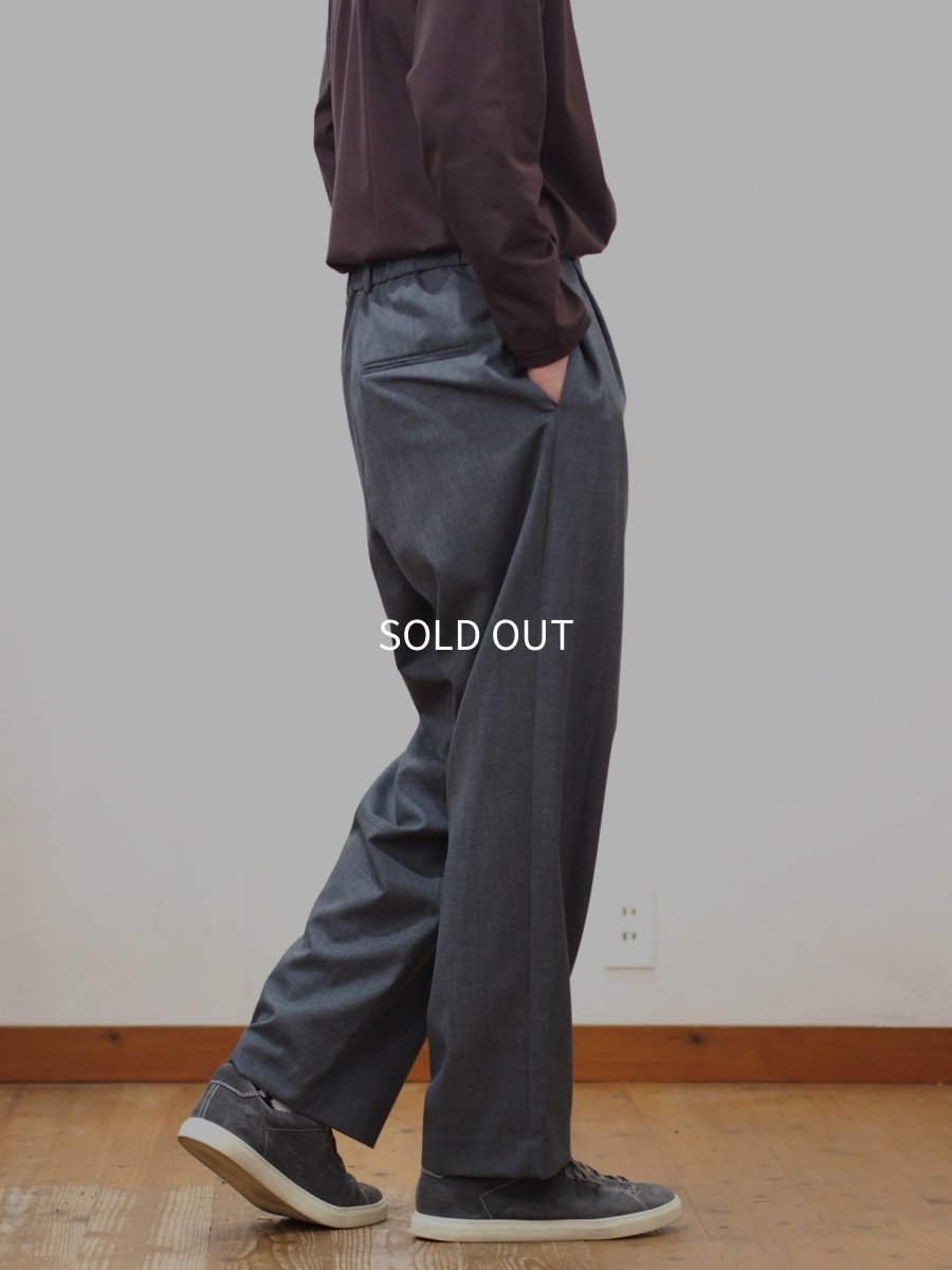 画像7: ATON LOOSE FIT PANTS / WOOL TROPICAL (7)