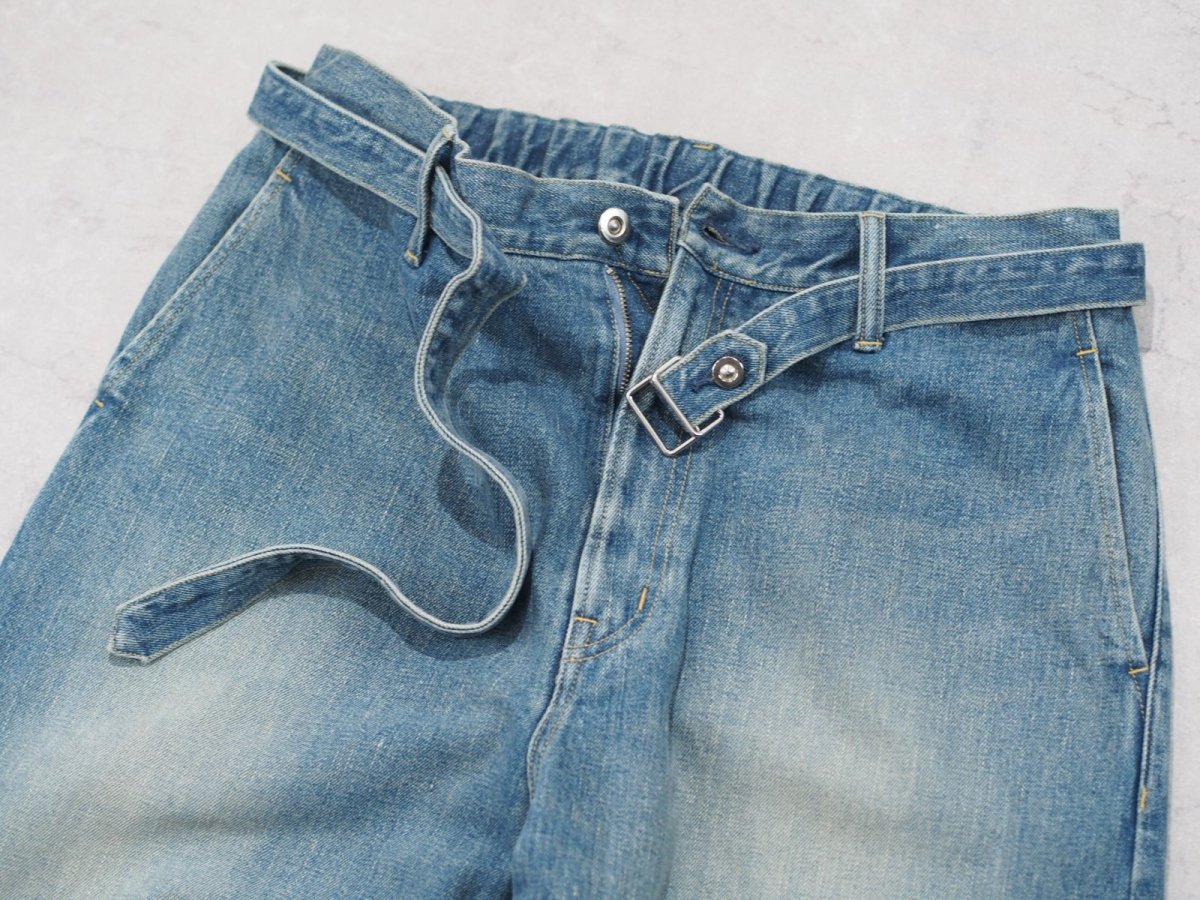 画像3:  YOKO SAKAMOTO  / BELTED TROUSERS / RAW DENIM (3)