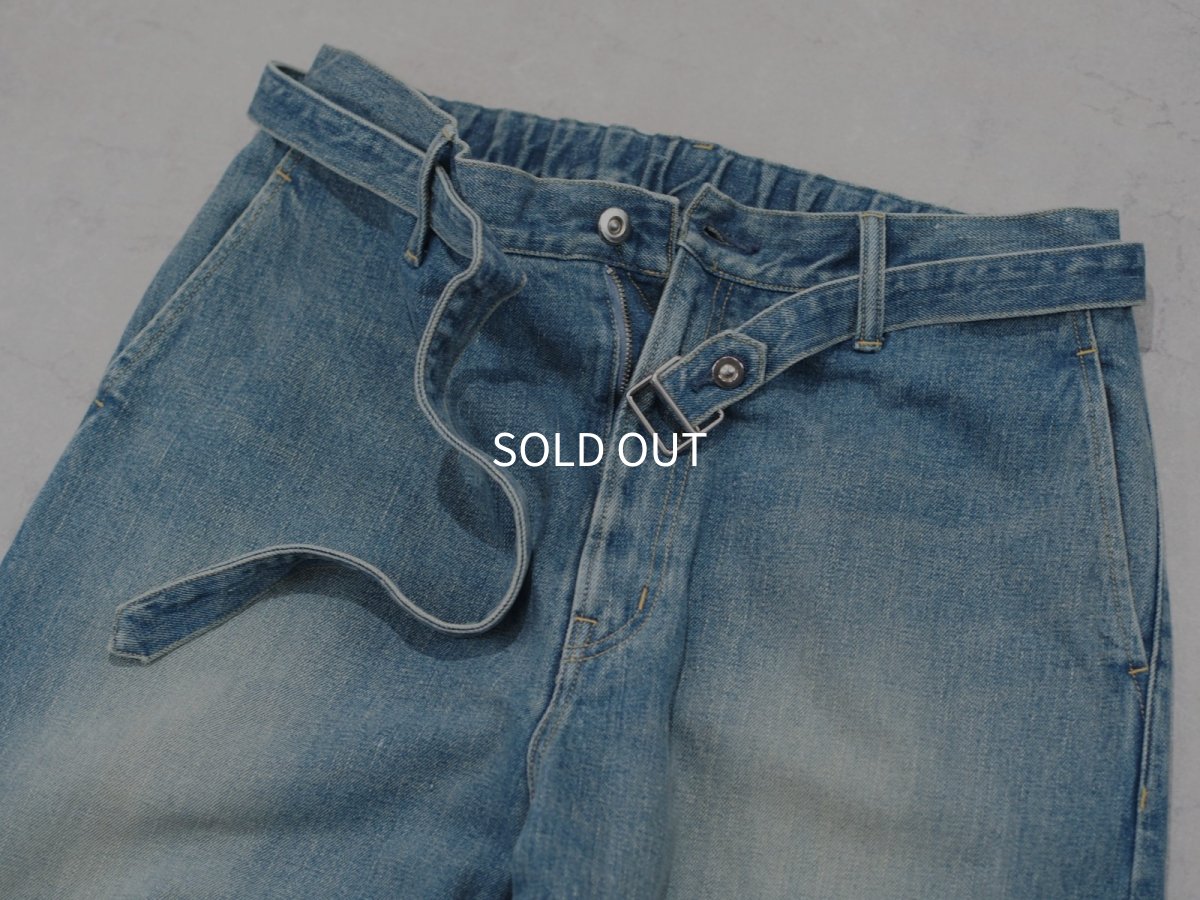 画像3:  YOKO SAKAMOTO  / BELTED TROUSERS / RAW DENIM (3)