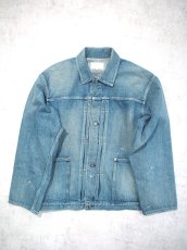 画像2:  YOKO SAKAMOTO  / PLEATS JACKET / RAW DENIM (2)