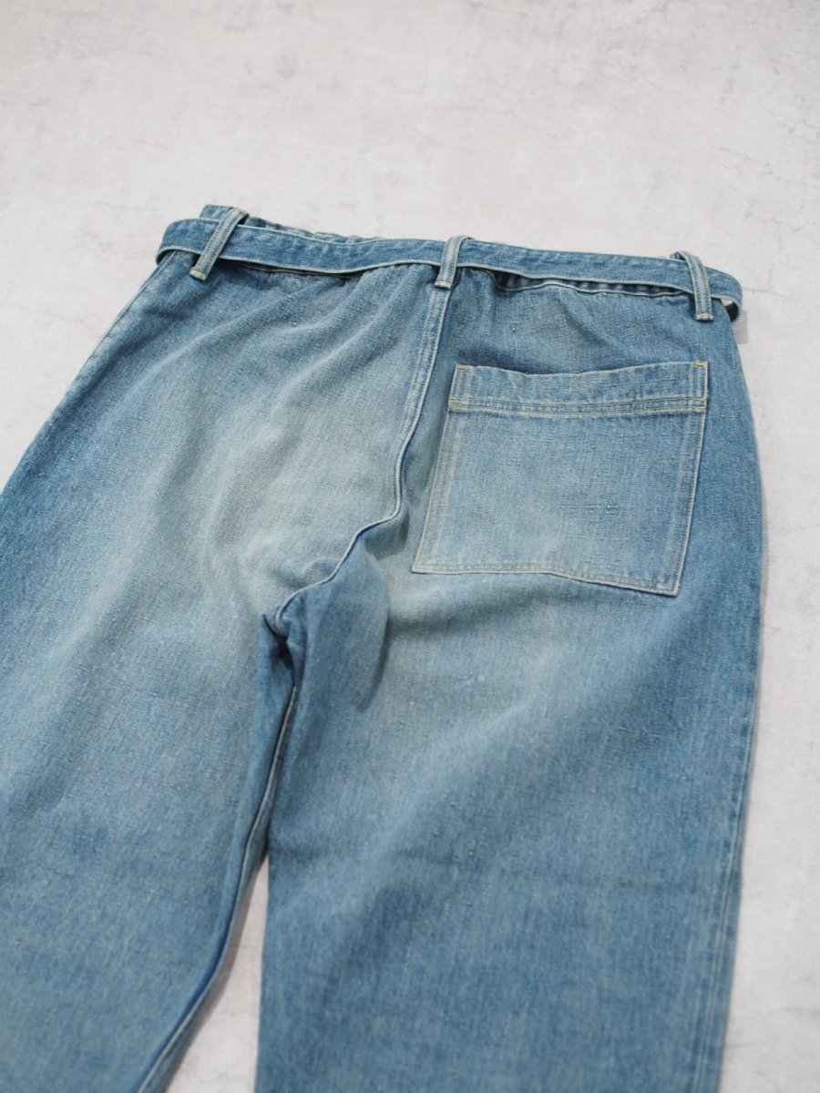 画像4:  YOKO SAKAMOTO  / BELTED TROUSERS / RAW DENIM (4)