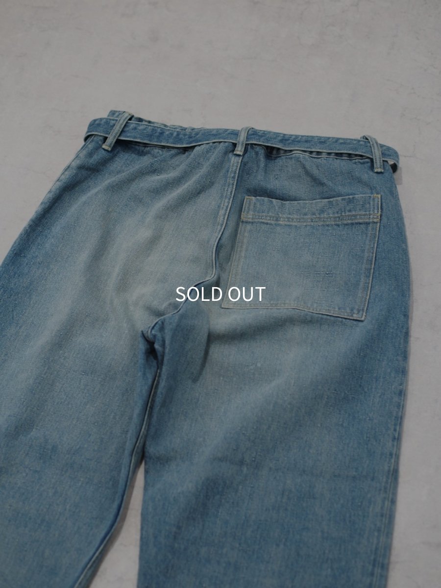 画像4:  YOKO SAKAMOTO  / BELTED TROUSERS / RAW DENIM (4)