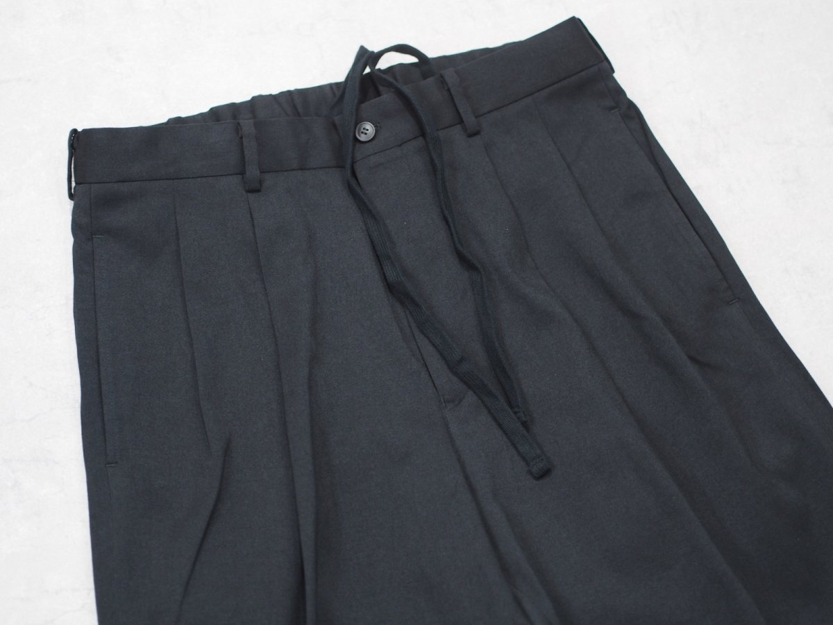 画像3: YOKO SAKAMOTO  / DOUBLE PLEATED TROUSERS / BRUSHED POLYESTER GABARDINE (3)
