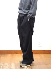 画像5: YOKO SAKAMOTO  / DOUBLE PLEATED TROUSERS / BRUSHED POLYESTER GABARDINE (5)