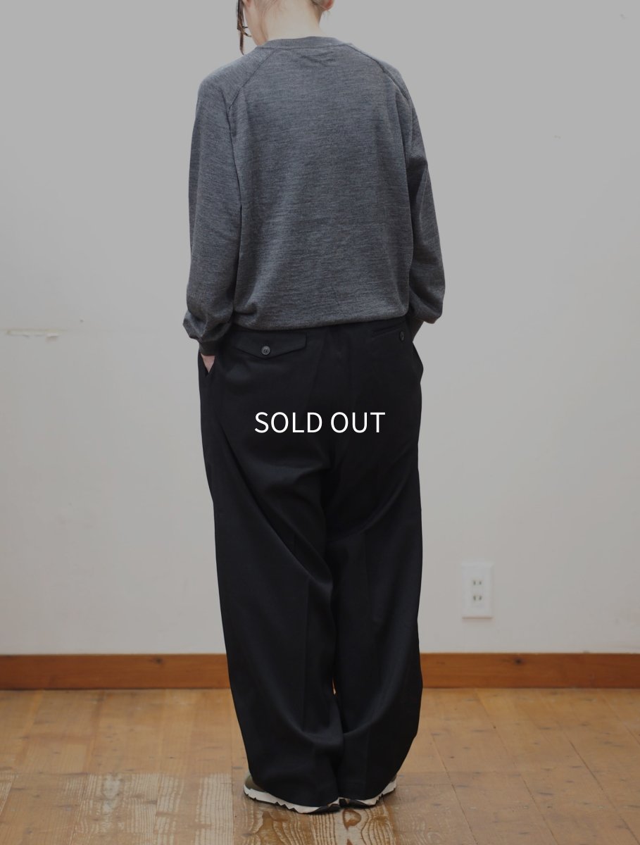 画像6: YOKO SAKAMOTO  / DOUBLE PLEATED TROUSERS / BRUSHED POLYESTER GABARDINE (6)