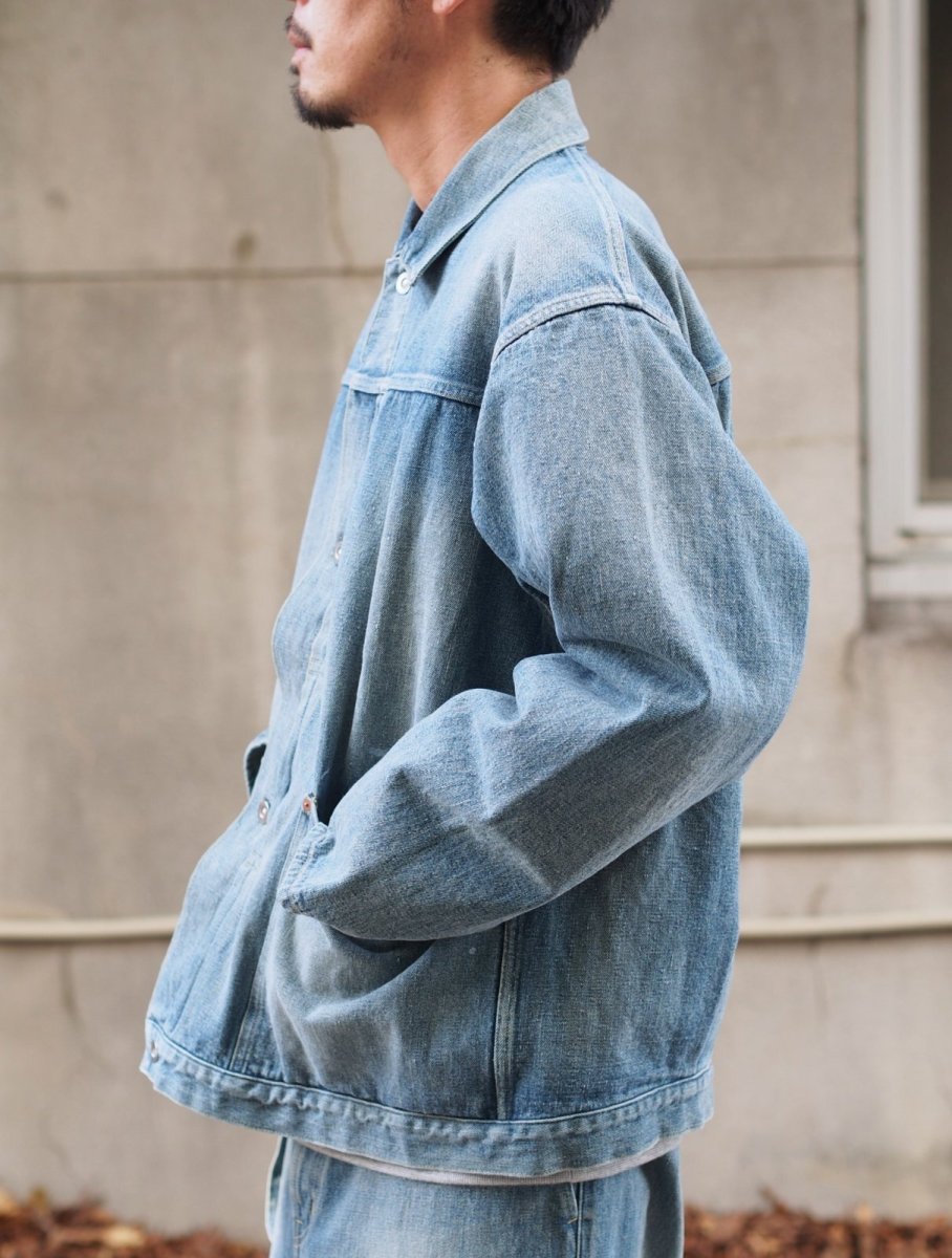 画像11:  YOKO SAKAMOTO  / PLEATS JACKET / RAW DENIM (11)