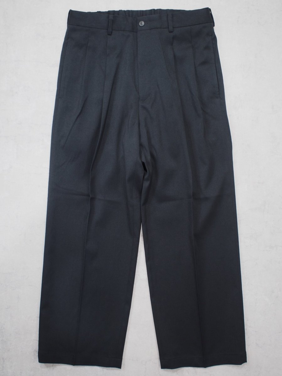 画像2: YOKO SAKAMOTO  / DOUBLE PLEATED TROUSERS / BRUSHED POLYESTER GABARDINE (2)