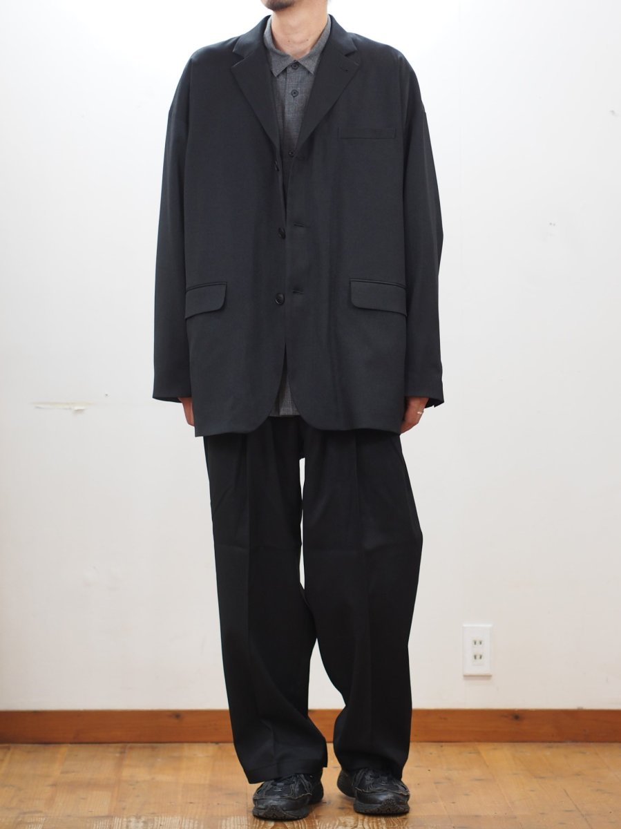 画像10: YOKO SAKAMOTO  / DROPPED SHOULDER JACKET / BRUSHED POLYESTER GABARDINE (10)