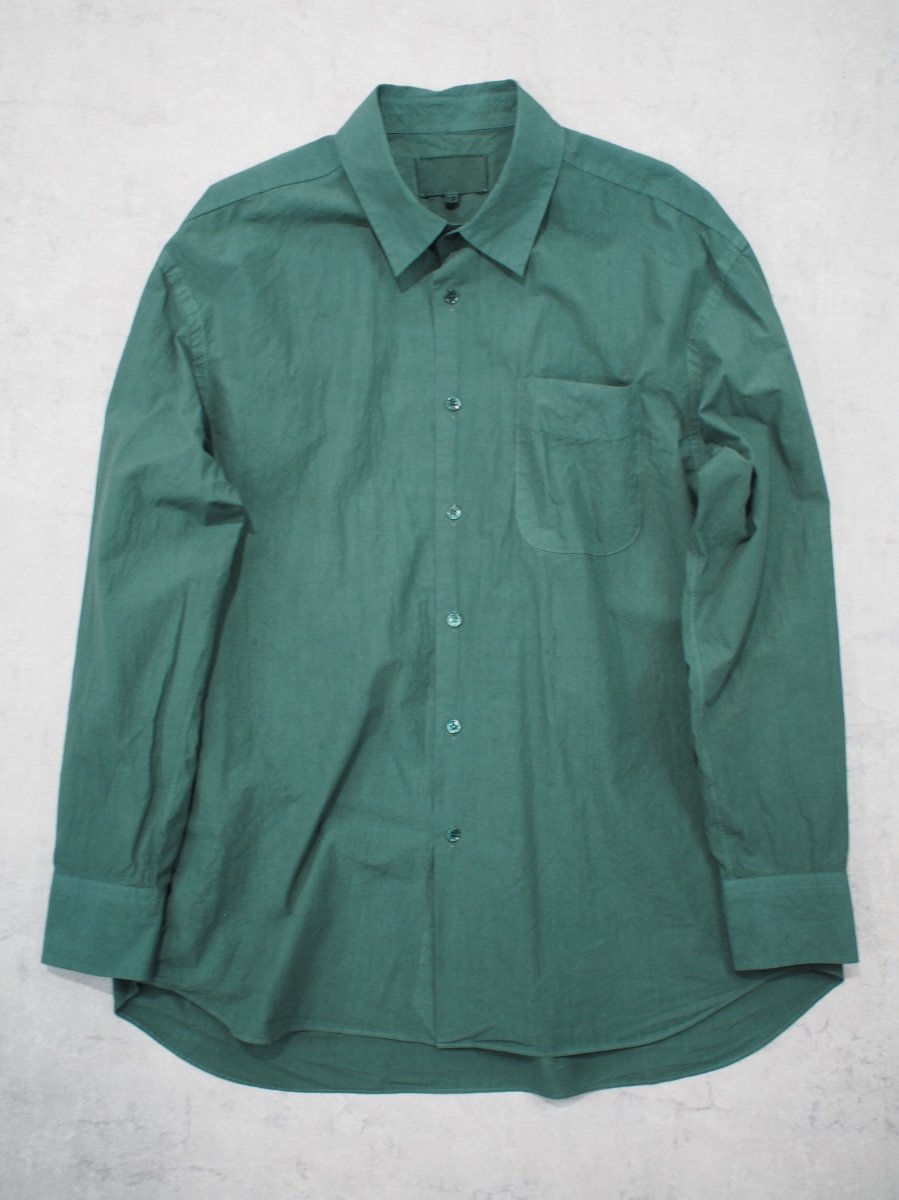 画像1: YOKO SAKAMOTO  / REGULAR COLLAR SHIRT / GARMENT DYE / MAX HIGH COUNT TYPEWRITER (1)