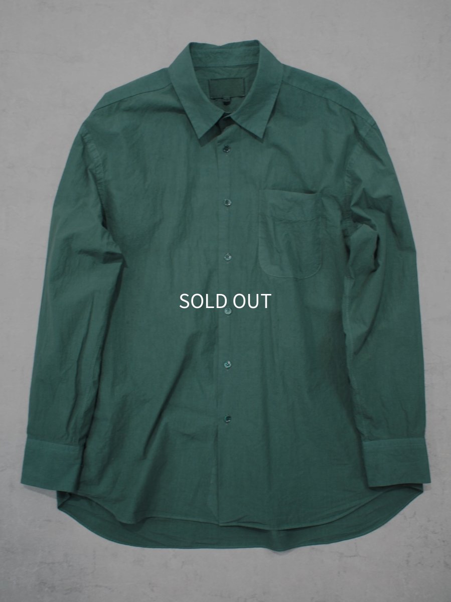 画像1: YOKO SAKAMOTO  / REGULAR COLLAR SHIRT / GARMENT DYE / MAX HIGH COUNT TYPEWRITER (1)