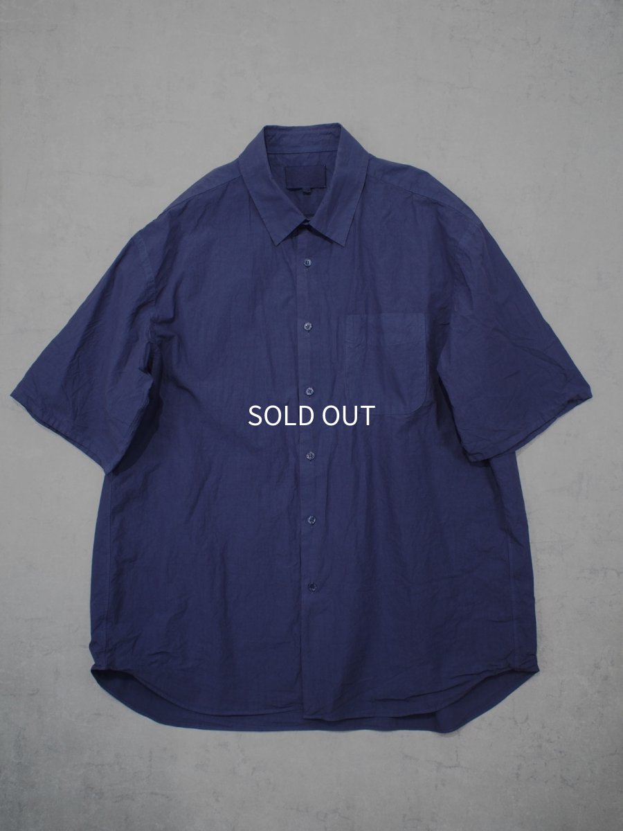 画像2:  YOKO SAKAMOTO  / REGULAR COLLAR S/S SHIRT / GARMENT DYE / MAX HIGH COUNT TYPEWRITER (2)