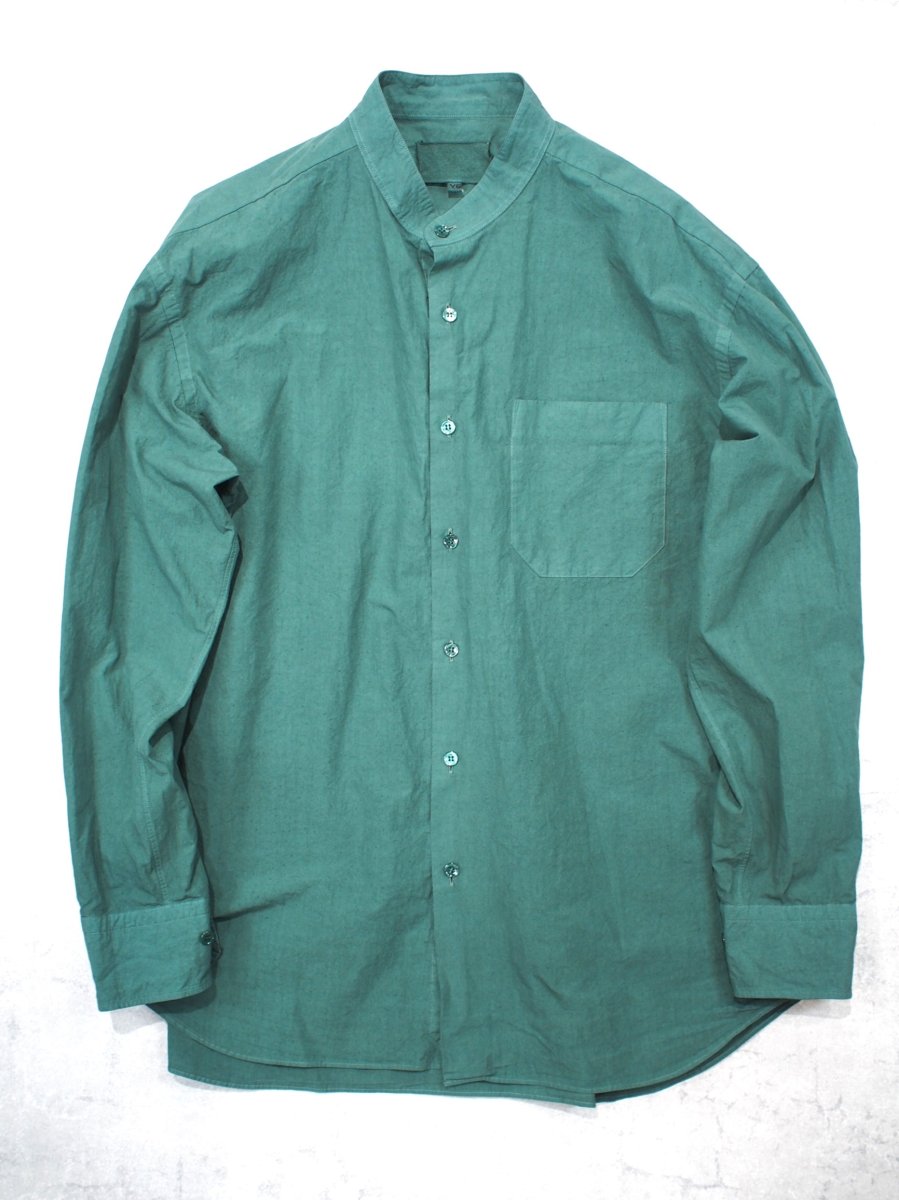画像1:  YOKO SAKAMOTO  / BAND COLLAR SHIRT / GARMENT DYE / MAX HIGH COUNT TYPEWRITER (1)