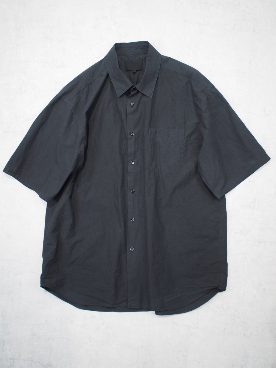 画像1: YOKO SAKAMOTO  /  REGULAR COLLAR S/S SHIRT / GARMENT DYE / MAX HIGH COUNT TYPEWRITER (1)