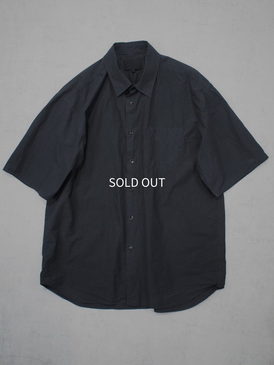 画像1: YOKO SAKAMOTO  /  REGULAR COLLAR S/S SHIRT / GARMENT DYE / MAX HIGH COUNT TYPEWRITER (1)
