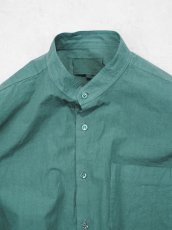 画像4:  YOKO SAKAMOTO  / BAND COLLAR SHIRT / GARMENT DYE / MAX HIGH COUNT TYPEWRITER (4)