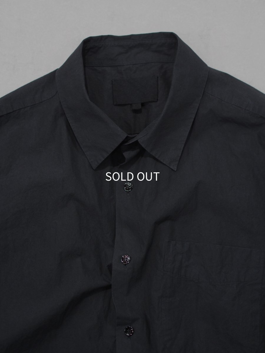 画像7: YOKO SAKAMOTO  /  REGULAR COLLAR S/S SHIRT / GARMENT DYE / MAX HIGH COUNT TYPEWRITER (7)