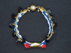 画像1: MIKO ブレスレット　ネイビー (1)