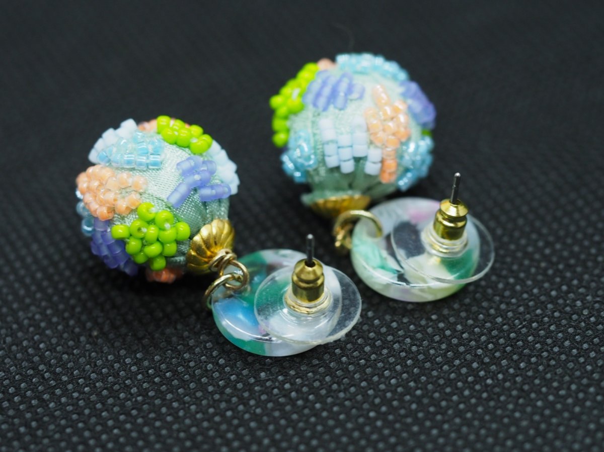 画像4: Pom Pon ピアス　ブルー (4)