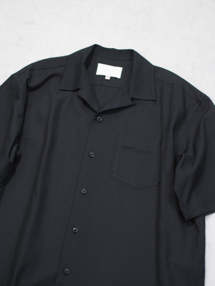 画像3: YOKO SAKAMOTO  /  OPEN COLLAR S/S SHIRT / RAYON × COTTON VIYELLA (3)