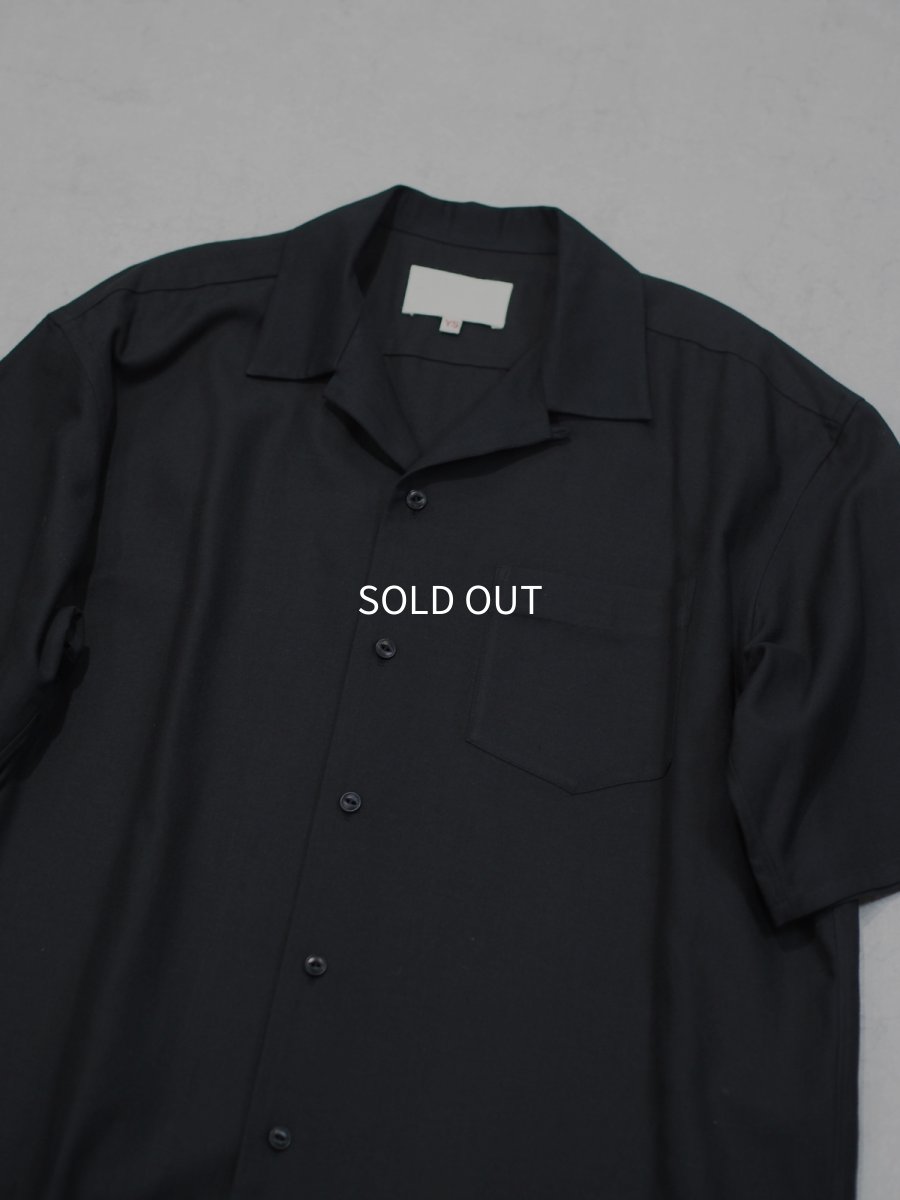 画像3: YOKO SAKAMOTO  /  OPEN COLLAR S/S SHIRT / RAYON × COTTON VIYELLA (3)