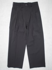 画像2:  YOKO SAKAMOTO  / DOUBLE PLEATED TROUSERS / SUSTAINABLE & RECYCLE / POLYESTER GABARDINE (2)