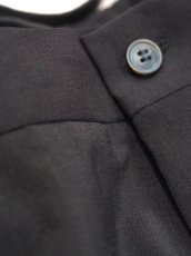 画像10:  YOKO SAKAMOTO  / DOUBLE PLEATED TROUSERS / SUSTAINABLE & RECYCLE / POLYESTER GABARDINE (10)