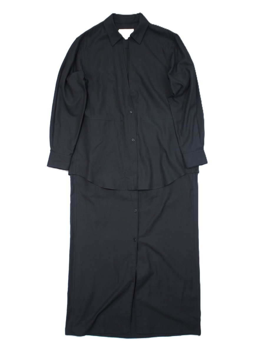 画像1:  YOKO SAKAMOTO  / TWO PIECE SHIRT DRESS /  RAYON × COTTON VIYELLA (1)