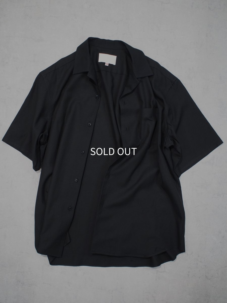 画像9: YOKO SAKAMOTO  /  OPEN COLLAR S/S SHIRT / RAYON × COTTON VIYELLA (9)