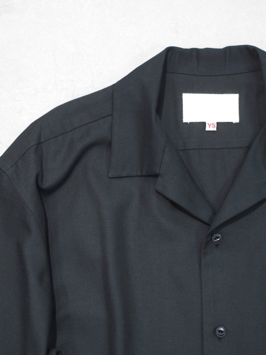 画像6: YOKO SAKAMOTO  /  OPEN COLLAR S/S SHIRT / RAYON × COTTON VIYELLA (6)