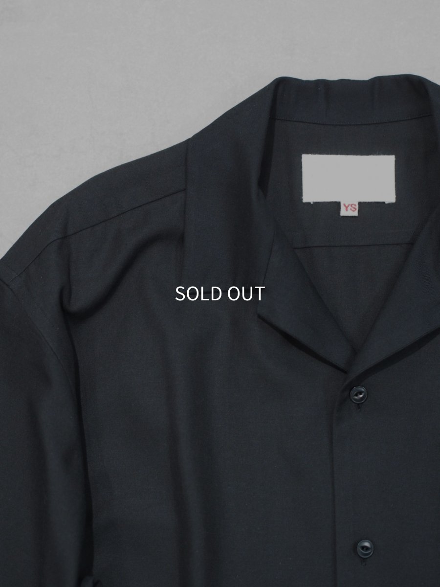 画像6: YOKO SAKAMOTO  /  OPEN COLLAR S/S SHIRT / RAYON × COTTON VIYELLA (6)