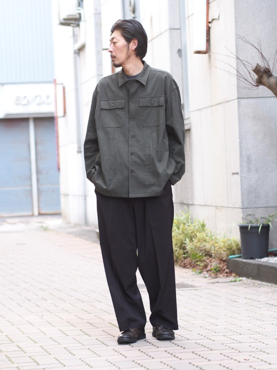 画像2: YOKO SAKAMOTO  / UTILITY SHIRT / COTTON PANAMA (2)