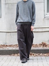 画像1:  YOKO SAKAMOTO  / DOUBLE PLEATED TROUSERS / SUSTAINABLE & RECYCLE / POLYESTER GABARDINE (1)