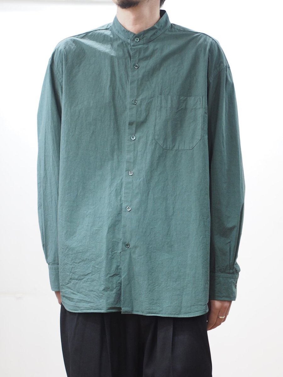 画像6:  YOKO SAKAMOTO  / BAND COLLAR SHIRT / GARMENT DYE / MAX HIGH COUNT TYPEWRITER (6)