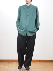 画像3:  YOKO SAKAMOTO  / BAND COLLAR SHIRT / GARMENT DYE / MAX HIGH COUNT TYPEWRITER (3)