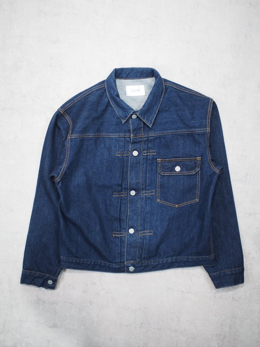 画像1: CIOTA / Single Pocket Denim Jacket (Real Indigo) (1)