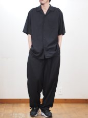 画像4: YOKO SAKAMOTO  /  OPEN COLLAR S/S SHIRT / RAYON × COTTON VIYELLA (4)