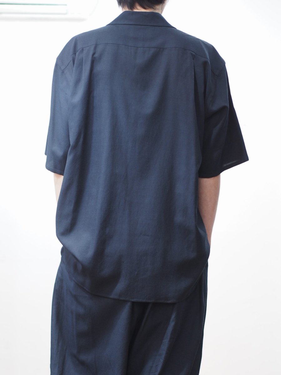 画像10:  YOKO SAKAMOTO / OPEN COLLAR S/S SHIRT / RAYON × COTTON VIYELLA (10)