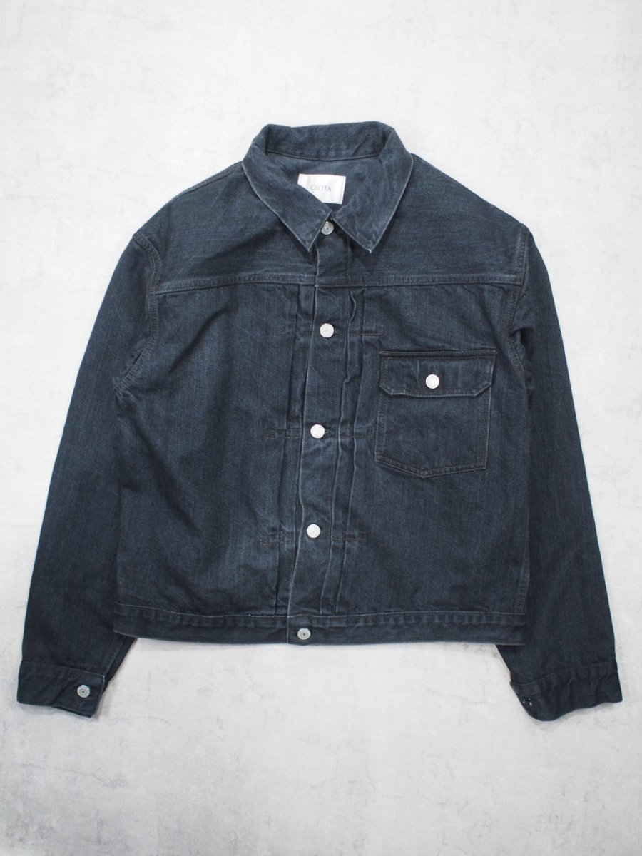 画像1: CIOTA / Single Pocket Denim Jacket ( Medium Black ) (1)